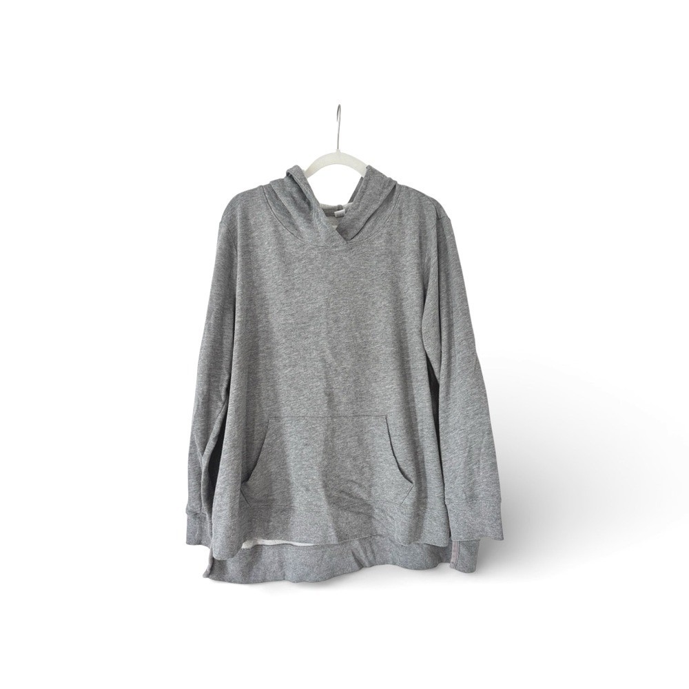 Old Navy Womens XL Gray French Terry Pullover Hoodie Kangaroo Pocket Lounge